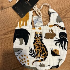 Clementine Kids Organic Muslin Cotton Bib New Safari Animals